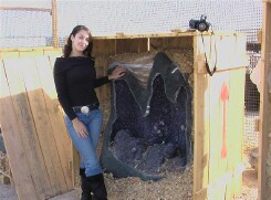 Samantha with Amethyst Cave